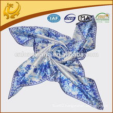 Satin Scarf Digital Printed Pattern China Silk Scarves for Women Ladies 90*90cm